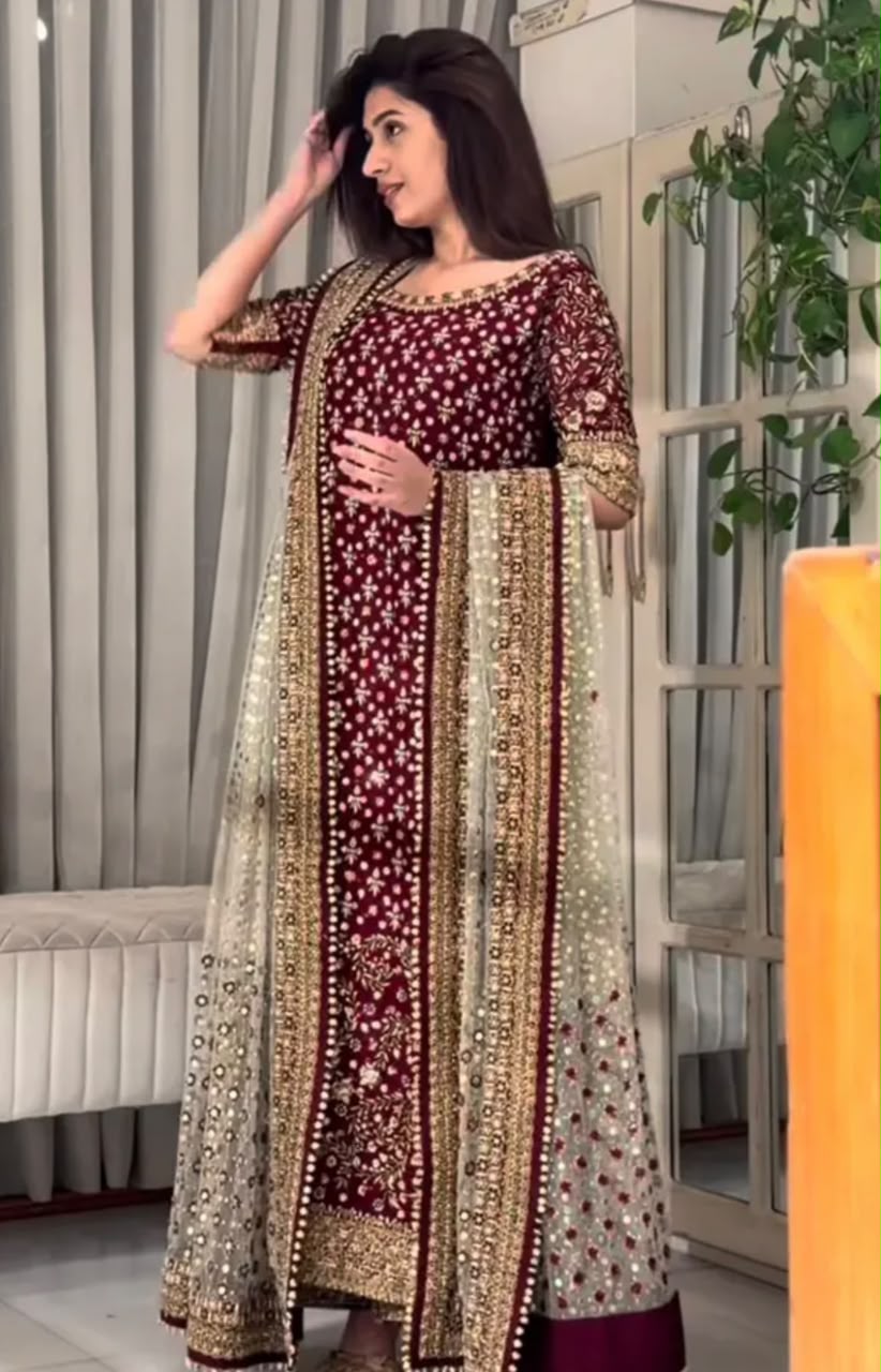 Areesha | Haris Shakeel | Tussel silk fabric 3pc