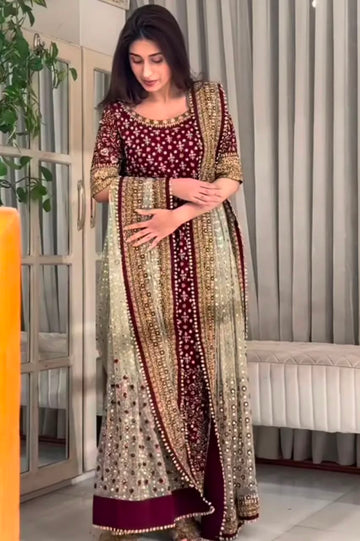 Areesha | Haris Shakeel | Tussel silk fabric 3pc