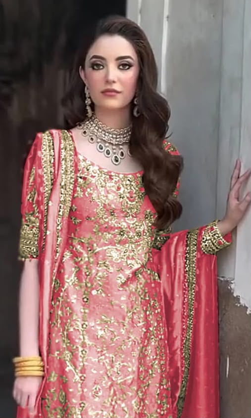 Haris shakeel || Shisha silk fabric || Wedding Dress