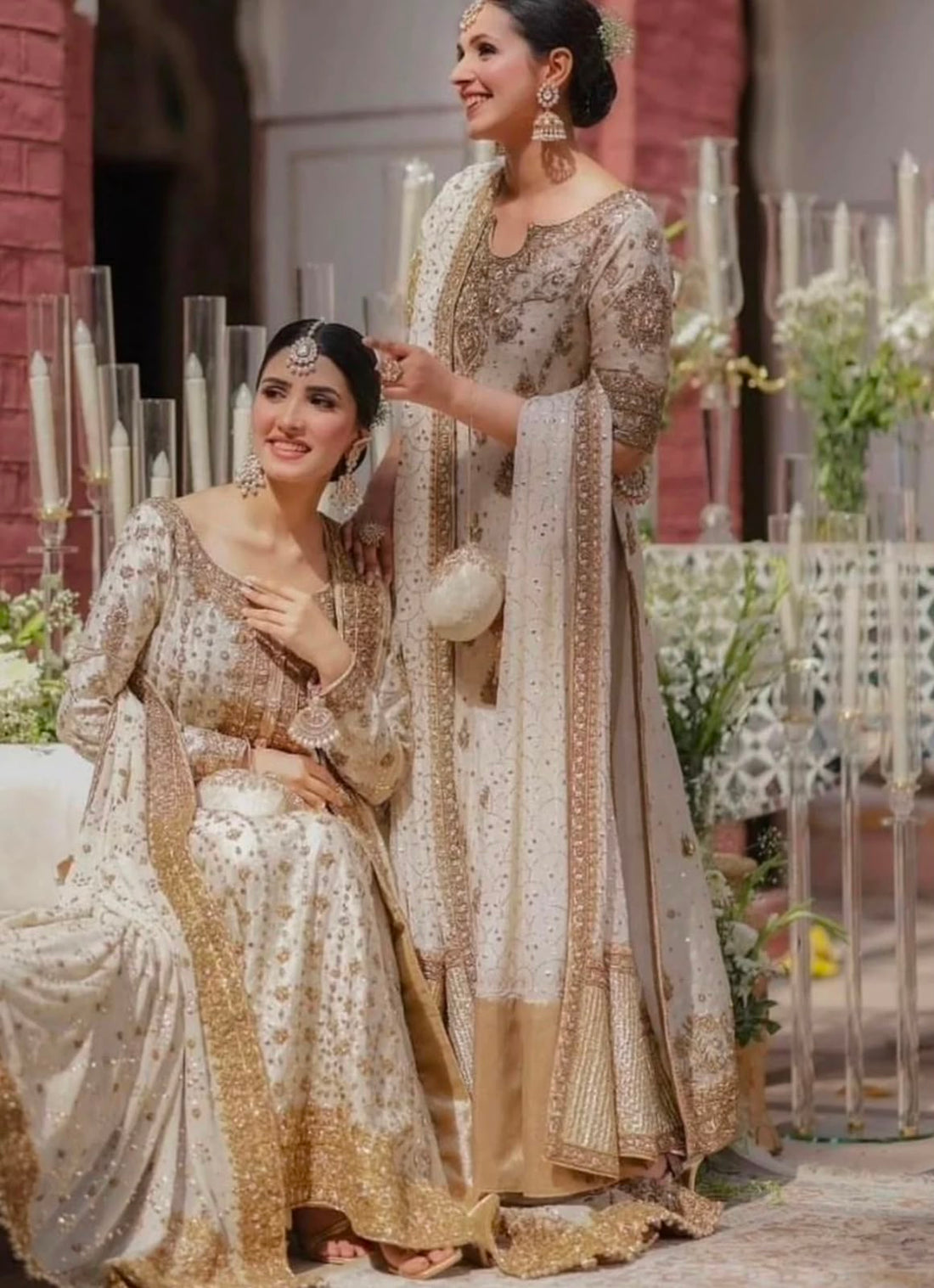 Haris Shakeel -Ivory white || Tussel silk fabric || Wedding Dress