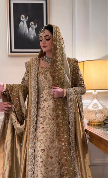 Haris Shakeel Skin duppata 2pc || Double zarri || Wedding dress