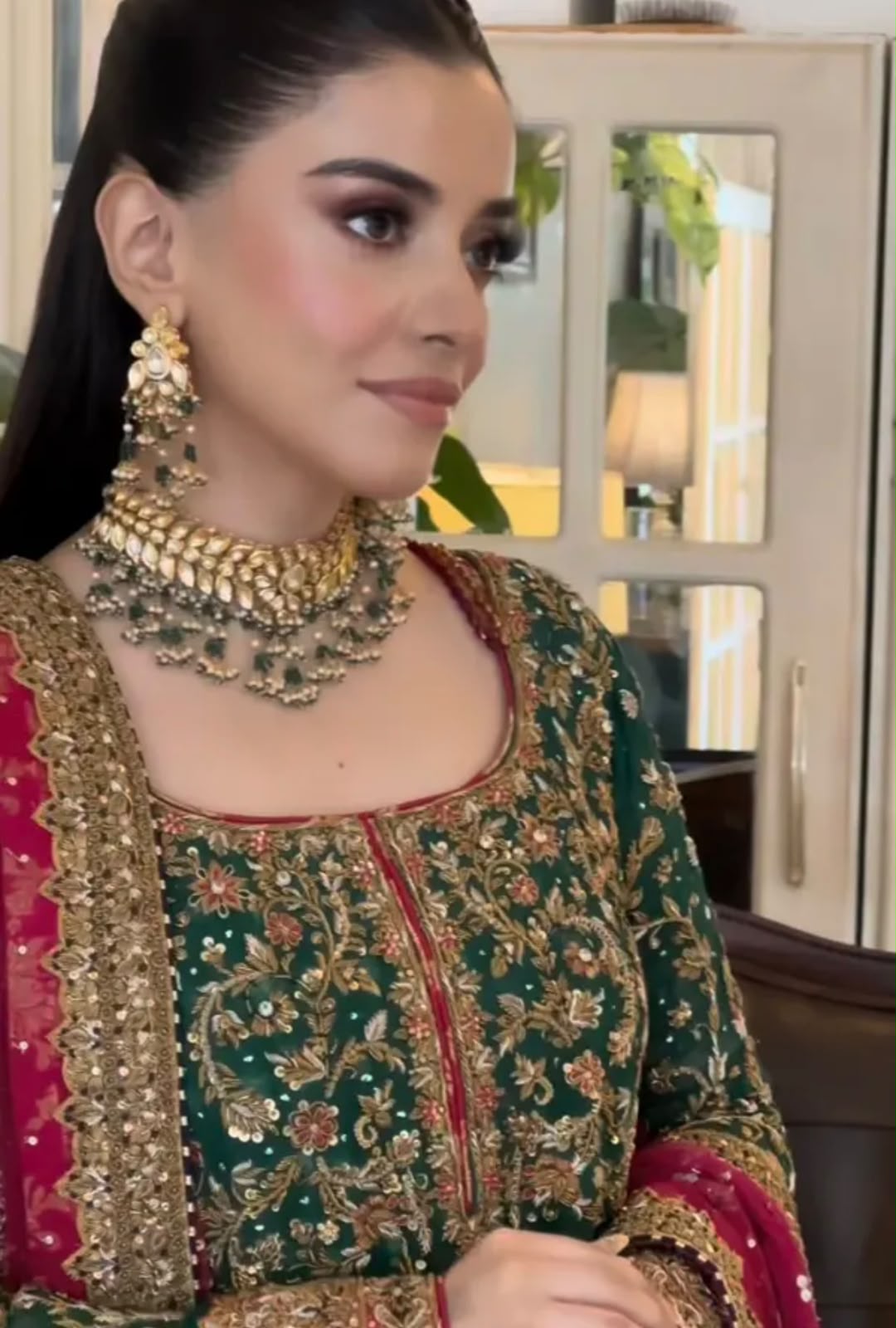 Haris Shakeel-Aimen Bridal maxi Tussel silk Fabric