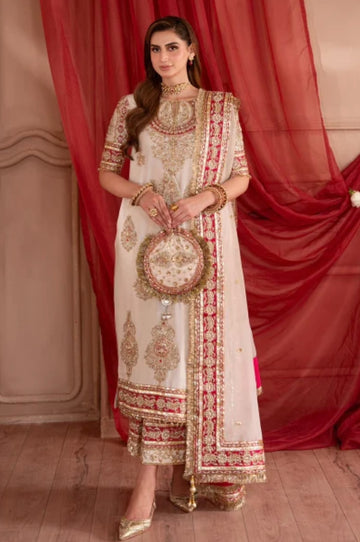 Shazia Kiyani Tussel Silk Fabric 3pc