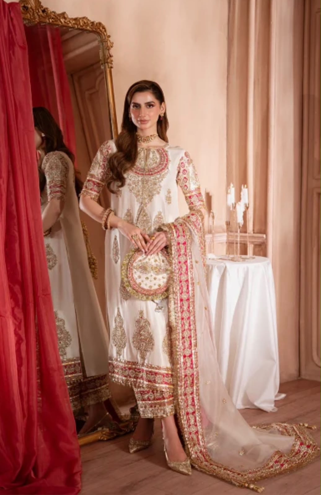 Shazia Kiyani Tussel Silk Fabric 3pc